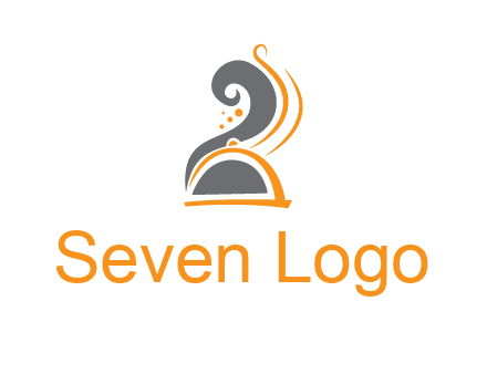 dish with swirls as smoke restaurant logo