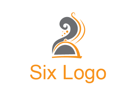 dish with swirls as smoke restaurant logo