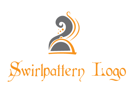 dish with swirls as smoke restaurant logo
