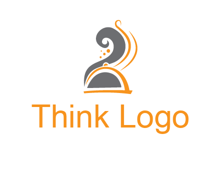 dish with swirls as smoke restaurant logo
