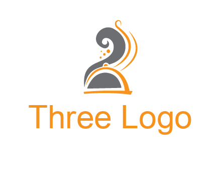 dish with swirls as smoke restaurant logo