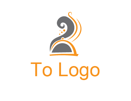 dish with swirls as smoke restaurant logo