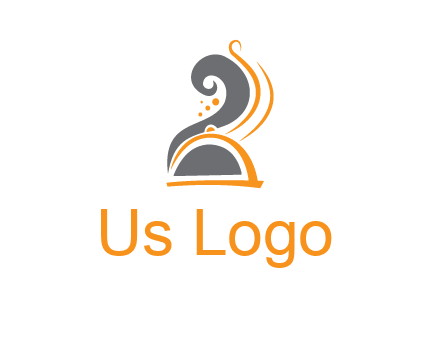dish with swirls as smoke restaurant logo