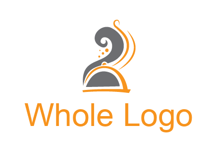 dish with swirls as smoke restaurant logo