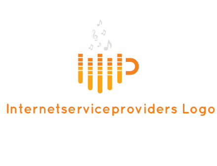 music bars forming coffee cup with notes logo