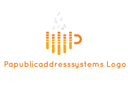 music bars forming coffee cup with notes logo