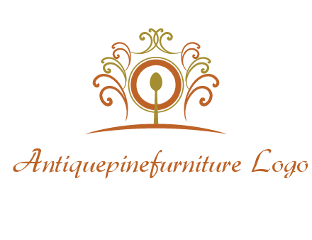 spoon on a throne chair logo