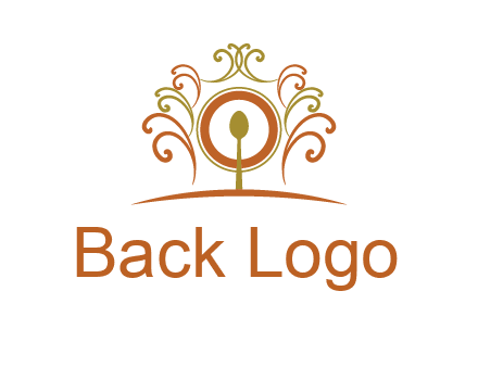 spoon on a throne chair logo