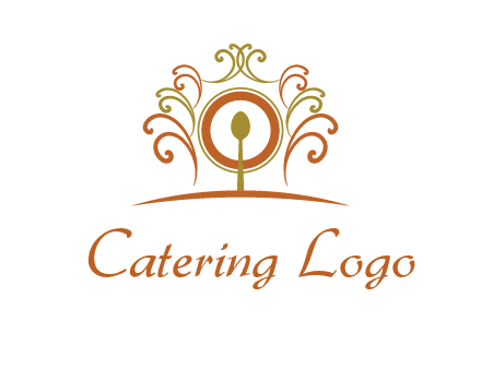spoon on a throne chair logo