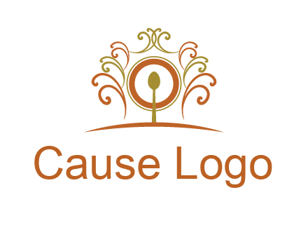 spoon on a throne chair logo