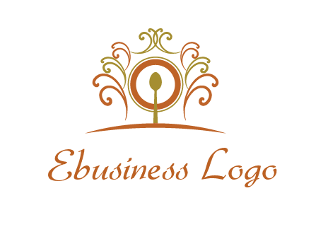 spoon on a throne chair logo
