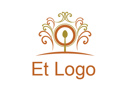 spoon on a throne chair logo