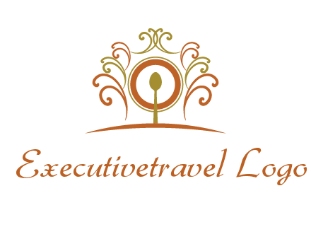 spoon on a throne chair logo