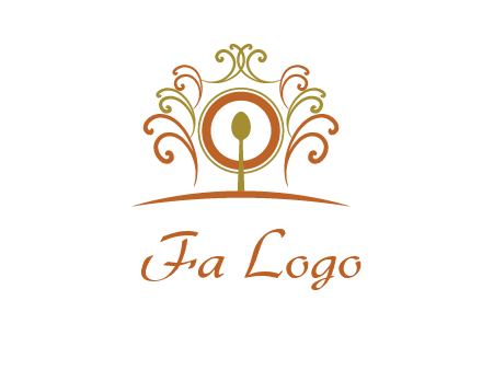 spoon on a throne chair logo