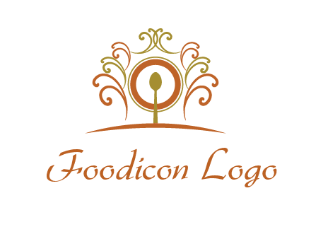 spoon on a throne chair logo