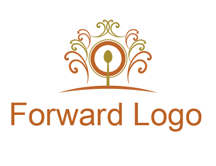 spoon on a throne chair logo