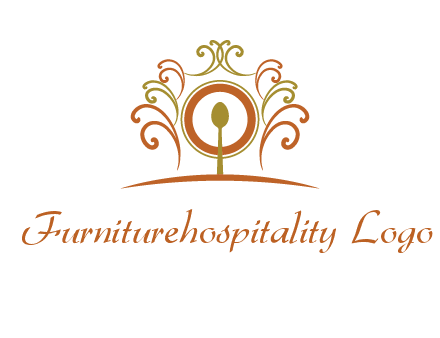 spoon on a throne chair logo