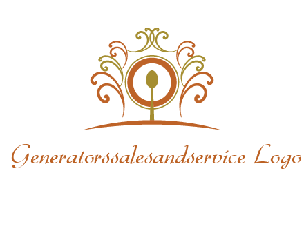 spoon on a throne chair logo