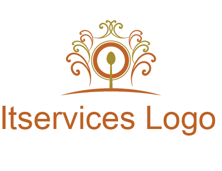 spoon on a throne chair logo