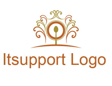 spoon on a throne chair logo