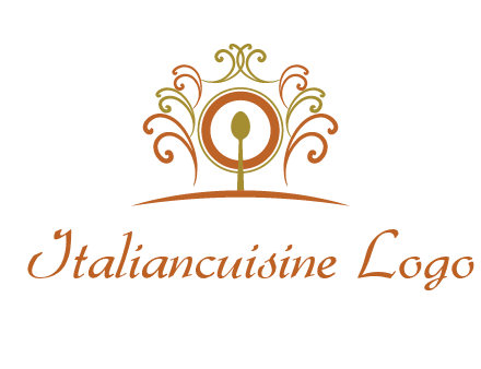 spoon on a throne chair logo