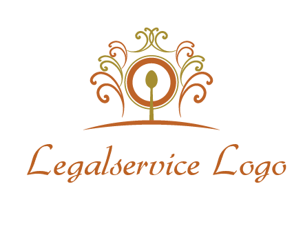 spoon on a throne chair logo