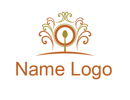 spoon on a throne chair logo