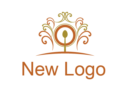 spoon on a throne chair logo