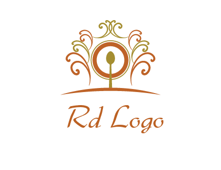 spoon on a throne chair logo