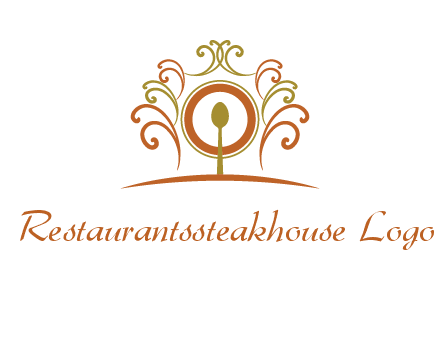 spoon on a throne chair logo