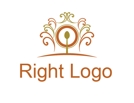 spoon on a throne chair logo