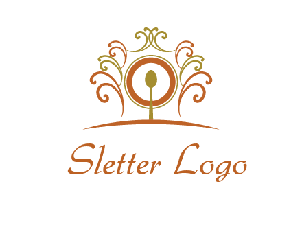 spoon on a throne chair logo