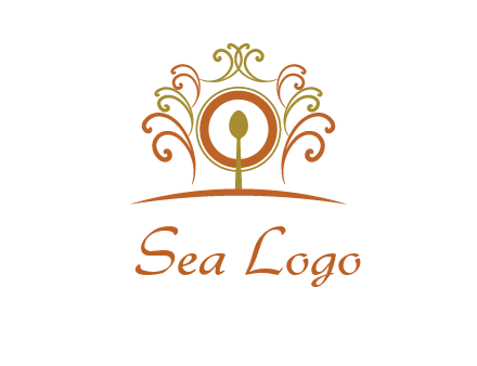 spoon on a throne chair logo