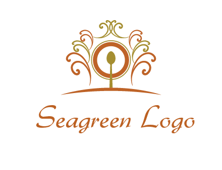 spoon on a throne chair logo