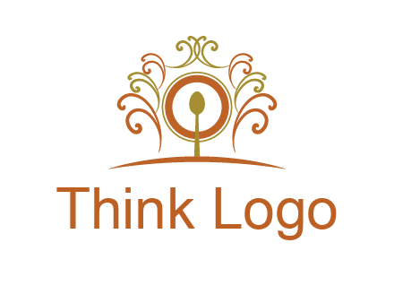 spoon on a throne chair logo