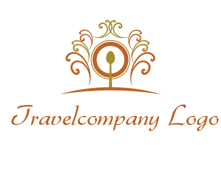spoon on a throne chair logo