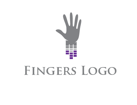 hand merge with music bars logo