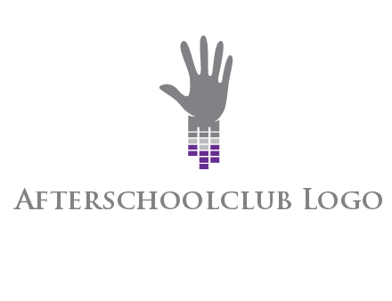 hand merge with music bars logo