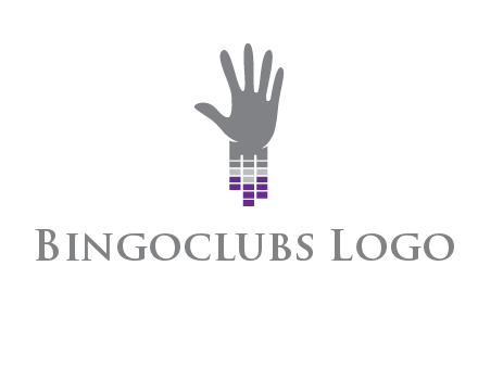 hand merge with music bars logo