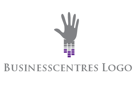hand merge with music bars logo