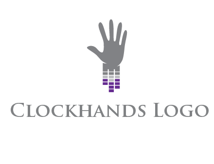 hand merge with music bars logo