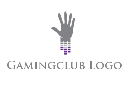 hand merge with music bars logo
