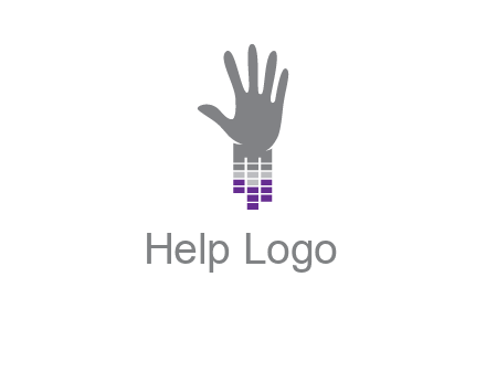 hand merge with music bars logo
