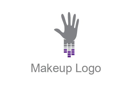 hand merge with music bars logo