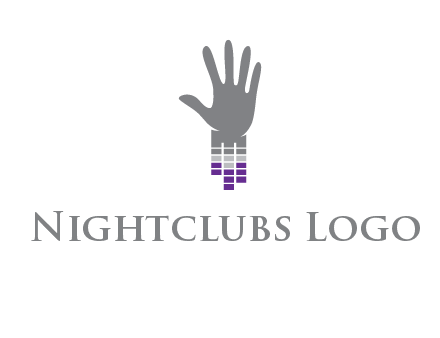 hand merge with music bars logo