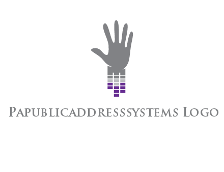 hand merge with music bars logo