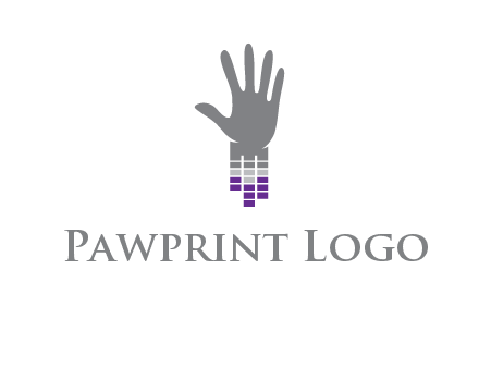 hand merge with music bars logo