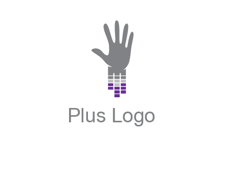 hand merge with music bars logo