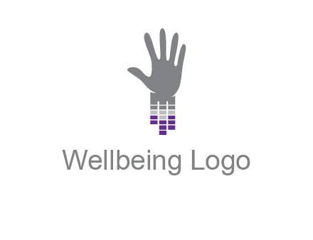hand merge with music bars logo