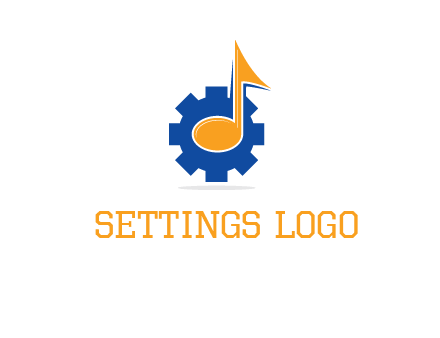 music note over gear logo